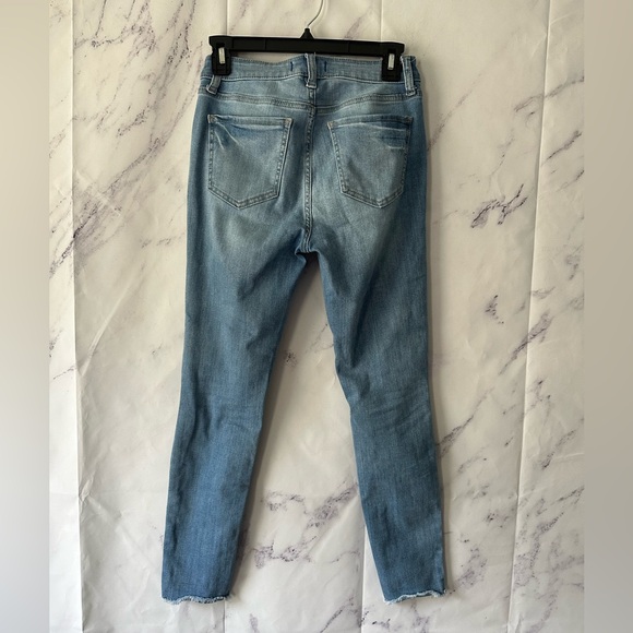 STUDIO BLUE - DISTRESSED STRETCH SKINNY JEANS LIGHT BLUE WOMENS WAIST 26 - Picture 3 of 9